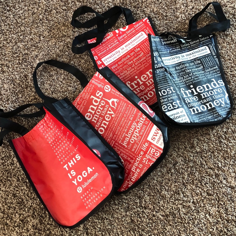  Lululemon Bags Shopping Totes Bundle of 4